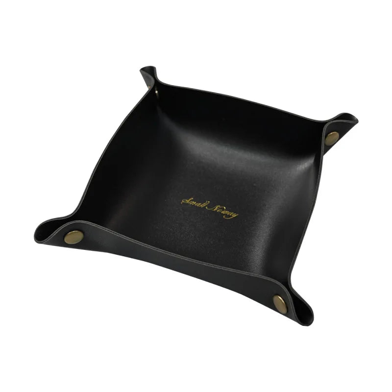 Decorbites™ Leder-Desktop-Organizer-Tablett: Aufbewahrung für Kosmetik, Schmuck, Schlüsselhalter für Zuhause/Büro