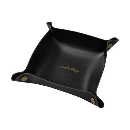Decorbites™ Leder-Desktop-Organizer-Tablett: Aufbewahrung für Kosmetik, Schmuck, Schlüsselhalter für Zuhause/Büro