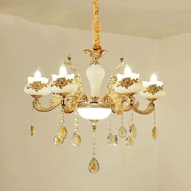 Decorbites™ Gold Crystal LED-Kronleuchter: Elegante Beleuchtung für Wohnzimmer, Hotel oder Villenhalle