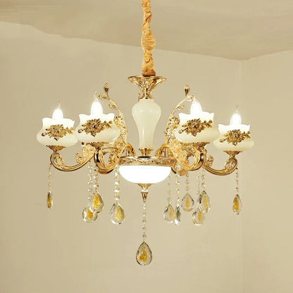 Decorbites™ Gold Crystal LED-Kronleuchter: Elegante Beleuchtung für Wohnzimmer, Hotel oder Villenhalle