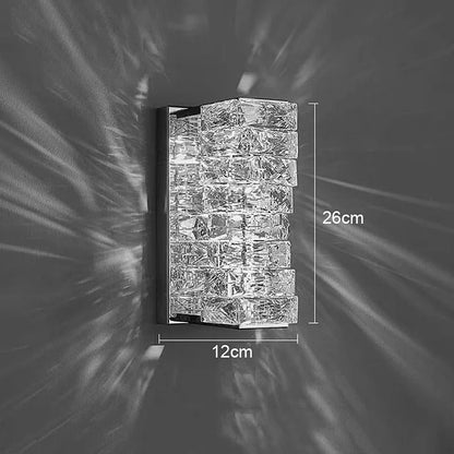 DecorBites™ Gold Chrome Crystal Wall Sconce LED Lamp for Living Room Bedroom TV Background Lighting