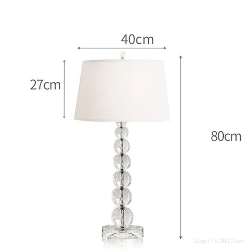 DecorBites™ Crystal Ball Table Lamp: Modern LED Art Deco for Bedroom, Living Room & Home
