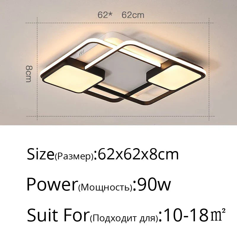DecorBites™ LED Chandelier: Modern Dimmable Light for Living Room, Kitchen, and Aisle