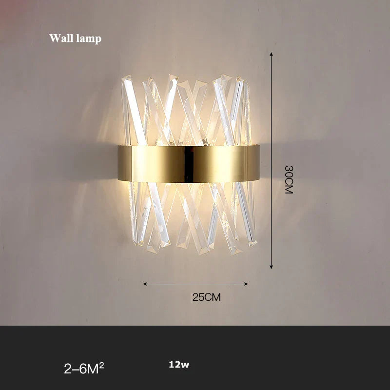 Gold Crystal Dining Chandelier Radiant 120cm