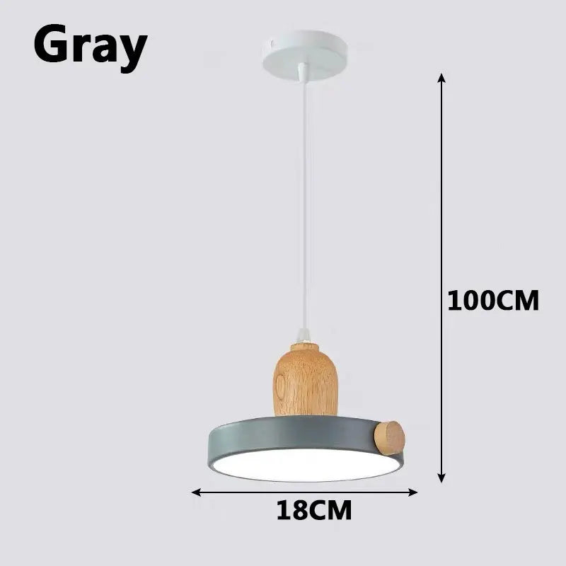 Decorbites™ LED-Holz-Eisen-Hängeleuchte für Arbeitszimmer, Nachttisch – Nordisches modernes Design