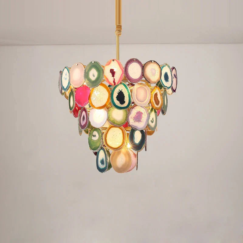 Colorized Agate Chandelier
