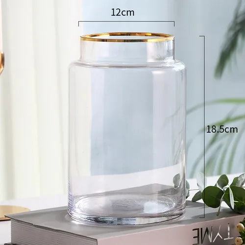 Gold Glass Hydroponic Vase