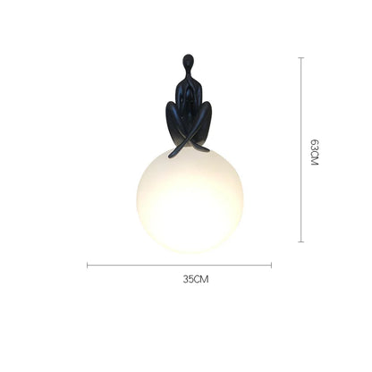 DecorBites™ Abstract Humanoid Ball Holder Table Lamp - Modern Art Sculpture Light