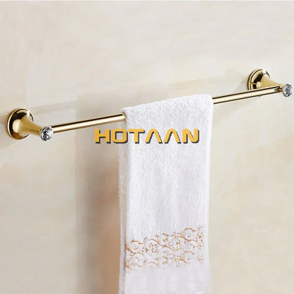 Decorbites™ Gold-Badarmatur-Set: Handtuchhalter, Toilettenpapierhalter, Handtuchstange, Haken