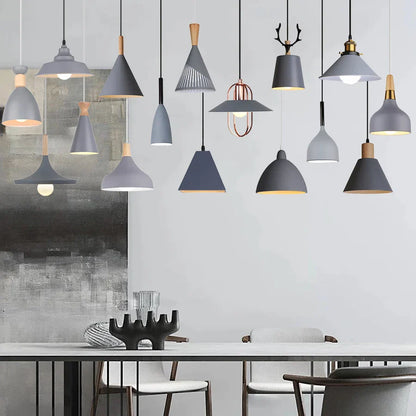 Decorbites™ Industrielles Graues Pendellicht mit LED für Wohnzimmer, Eingangsbereich – Moderne Leuchte