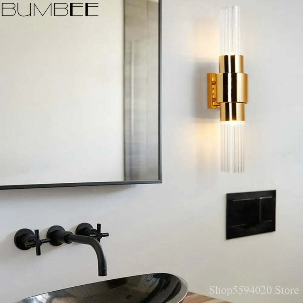 Decorbites™ Eisen-Glas-Lampen: Moderne nordische Wandlampe für Wohnzimmer, Schlafzimmer, Treppenhaus
