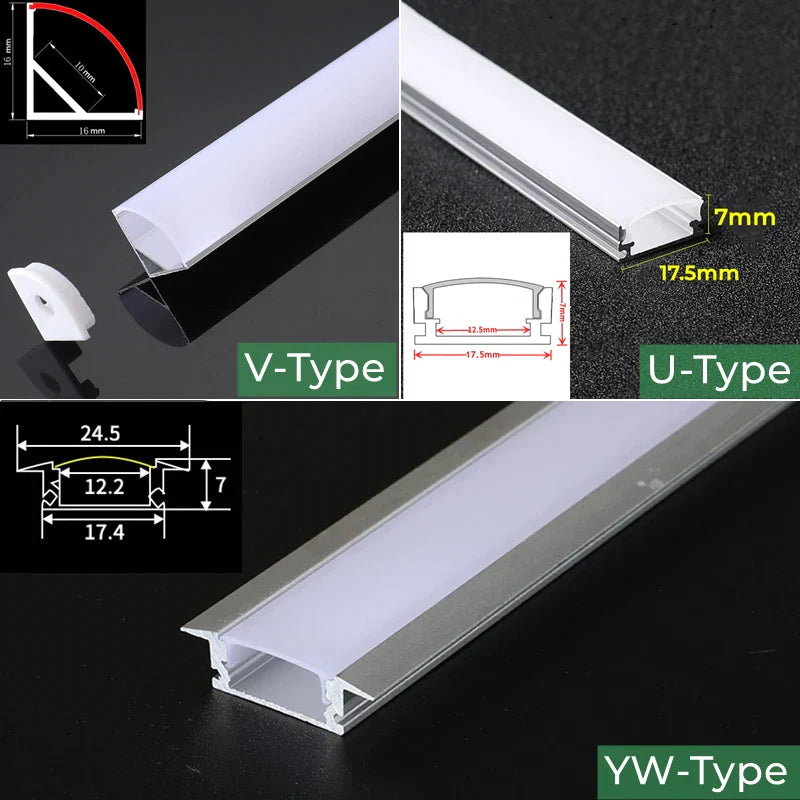 Decorbites™ LED Aluminiumprofile Einbaukanal Leistenlichter