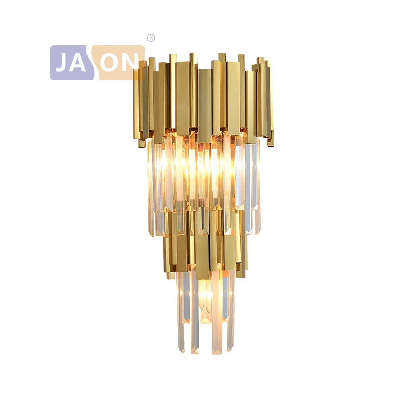 Decorbites™ Kristallklar LED Wandleuchte Chrom Silber Gold Wandlampe für Schlafzimmer