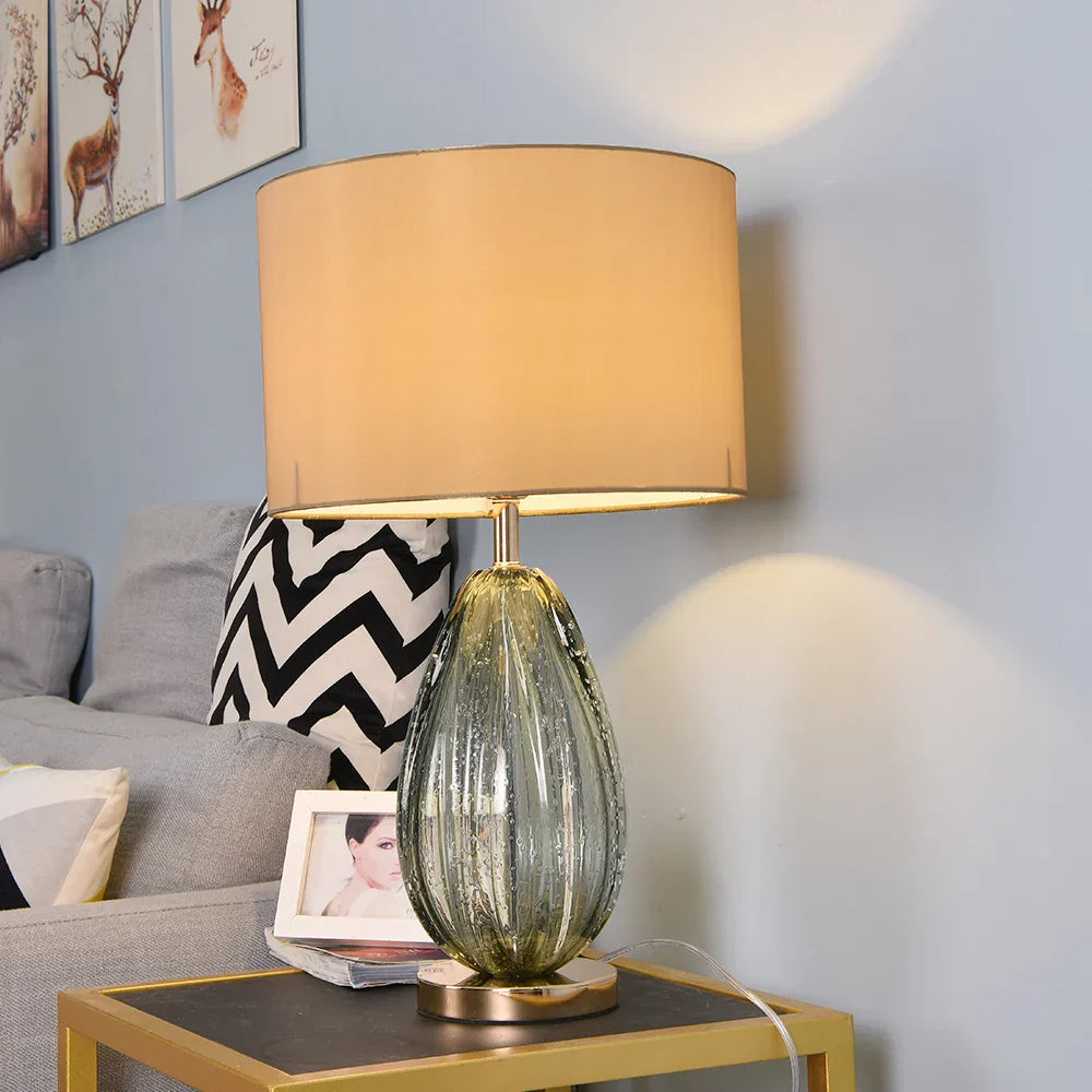 Crystal Green Table Lamp