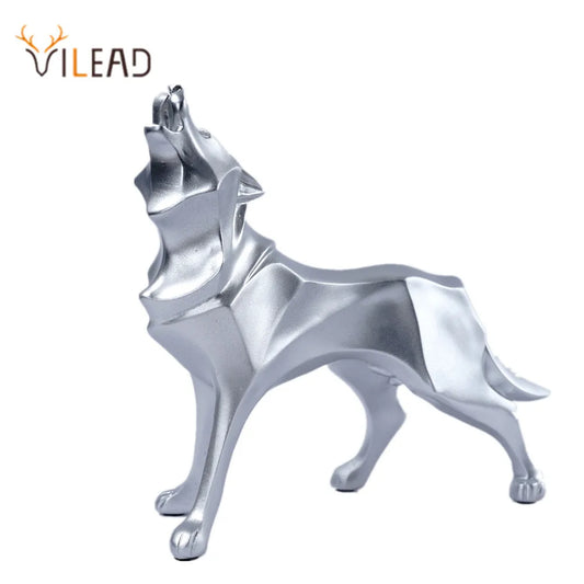 Decorbites™ Geometrische Wolf-Statue Harz Abstrakte Tier-Figur Heim- und Büro-Dekor-Skulptur