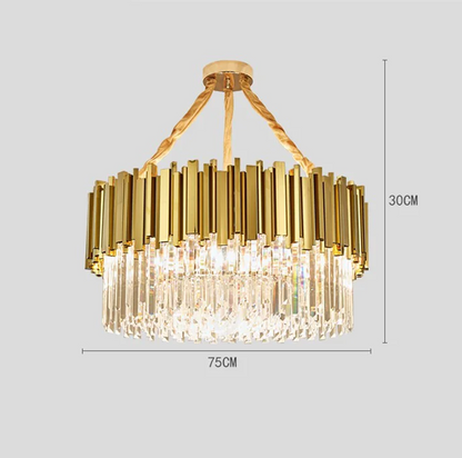 Decorbites™ Kristall-LED-Kronleuchter: Verstellbare Metall-Hängeleuchte für Wohnzimmer, Esszimmer, Schlafzimmer