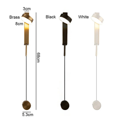 DecorBites™ Gold LED Wall Lamp with Dimming Switch - Creative Design for Bedroom and Hallway