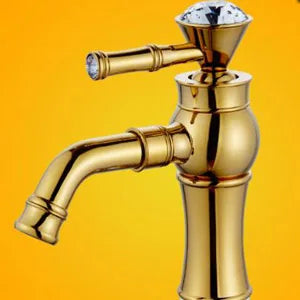 Decorbites™ Gold Finish Messing Waschbeckenarmatur mit Keramikmischer