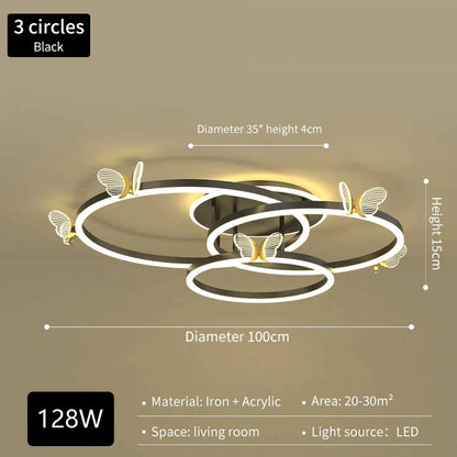 DecorBites™ Luxe Butterfly LED Ceiling Lamp: Modern, Bright & Elegant Atmosphere