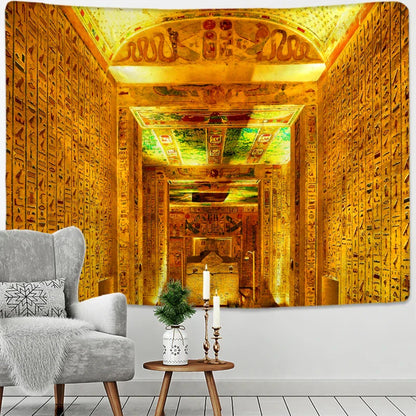 Decorbites™ Ägyptischer Pharao-Teppich Wandbehang – Boho-Hippie-Heimdekoration