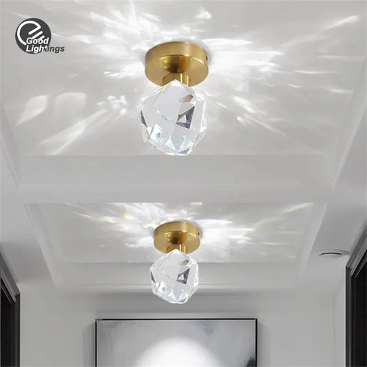 Decorbites™ Kristall-LED-Deckenleuchte Modern Gold Wohnzimmer Innenbeleuchtung Armatur