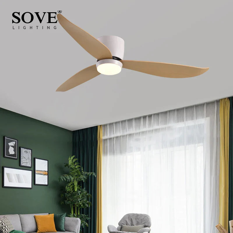 DecorBites™ LED Ceiling Fan with Remote Control, Modern Design, Bedroom Decor, 220V