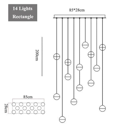 Decorbites™ Kristall-LED-Kronleuchter: Moderne Luxus-Pendantleuchten für Treppenhaus, Schlafzimmer und Wohnzimmer