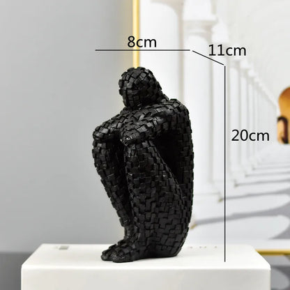 Decorbites™ Goldener Mann Denker Abstrakte Skulptur Statue für Heimdekoration