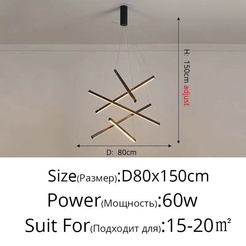 DecorBites™ LED Chandeliers for Stair Hall Living Dining Room Indoor Lighting Fixture