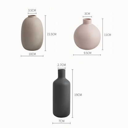 DecorBites™ Geometric Ceramic Vase: Abstract Hydroponics Flower Arrangement Home Decor