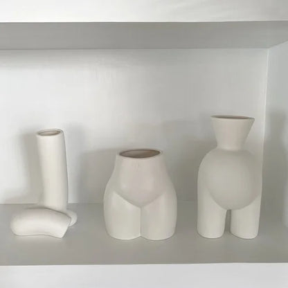 Decorbites™ Abstrakte menschliche Körper-Vase - Keramische Halbfigur-Home-Dekoration