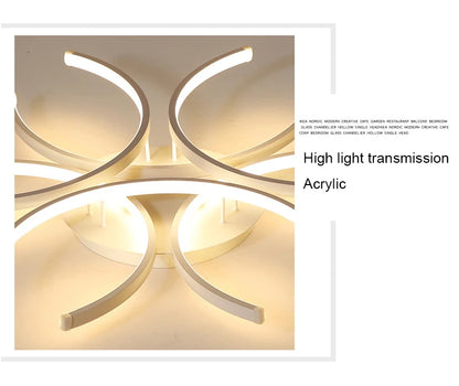 LED-Hängelusterleuchten Weiß Moderne Deckenlampe Schlafzimmer Kreis Dachboden Wohn-Esszimmer Küche Innenbeleuchtung Armatur