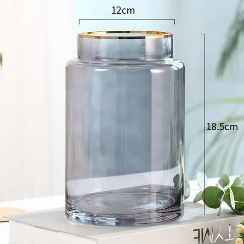 Gold Glass Hydroponic Vase