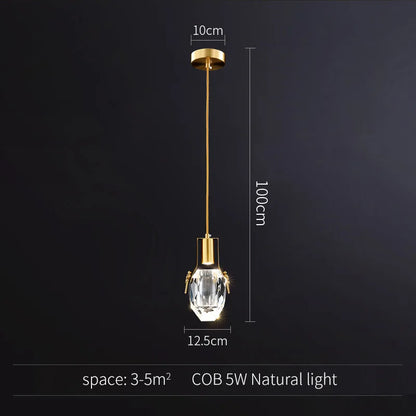 Decorbites™ Gold-Kristall-Hängeleuchte Kronleuchter für Wohnzimmer Küche LED Art Deco