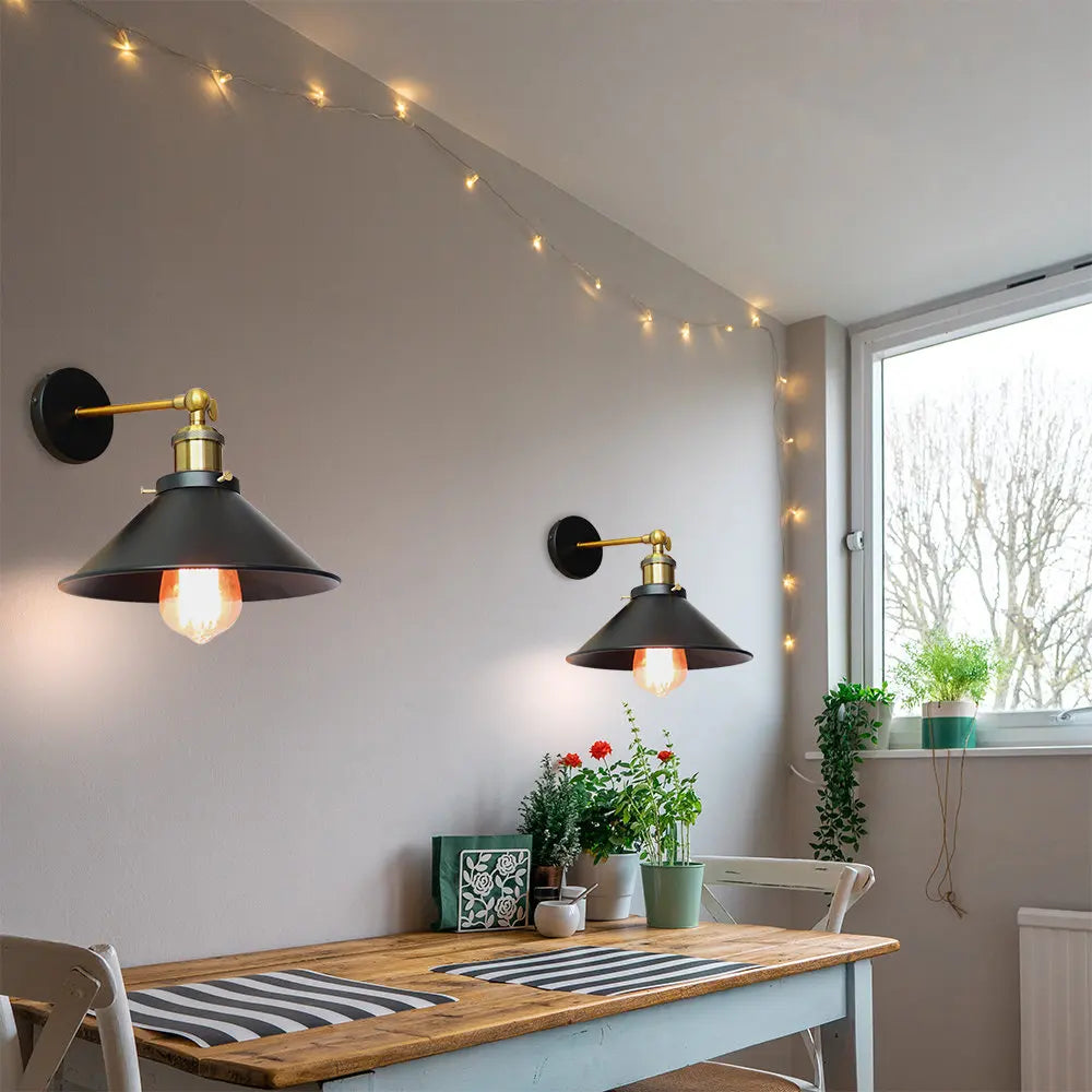 Decorbites™ Industrielles Loft-Wandleuchte, Retro-Wandlicht für die Einrichtung zu Hause, E27-Glühbirnenbeleuchtung
