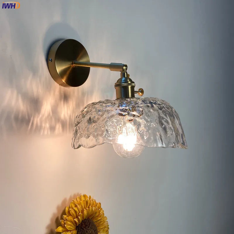 Decorbites™ LED-Wandleleuchte aus klarem Glas | Moderne Kupfer-Badspiegelleuchte Treppenlicht