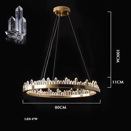 Decorbites™ Goldener Kristall-LED-Kronleuchter für modernes Esszimmer