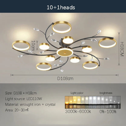 Decorbites™ LED-Kronleuchter: Stilvolle Innenbeleuchtung für Schlafzimmer, Wohnzimmer, Esszimmer