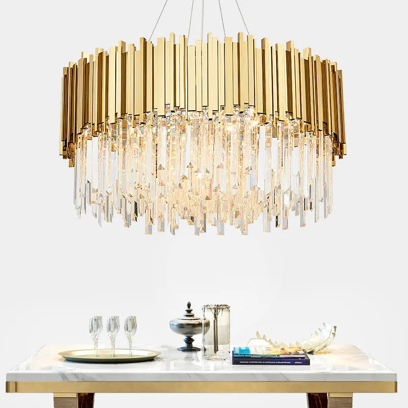 Decorbites™ Kristall-LED-Kronleuchter: Verstellbare Metall-Hängeleuchte für Wohnzimmer, Esszimmer, Schlafzimmer