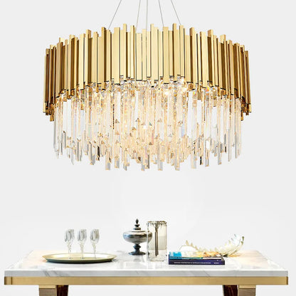 Decorbites™ Kristall-LED-Kronleuchter: Verstellbare Metall-Hängeleuchte für Wohnzimmer, Esszimmer, Schlafzimmer