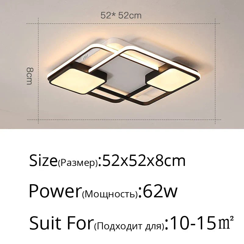 DecorBites™ LED Chandelier: Modern Dimmable Light for Living Room, Kitchen, and Aisle