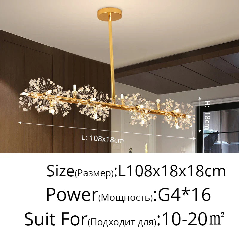 DecorBites™ Dandelion Flower Chandelier LED Lamp for Living Room Bedroom Restaurant Bouquet Decor