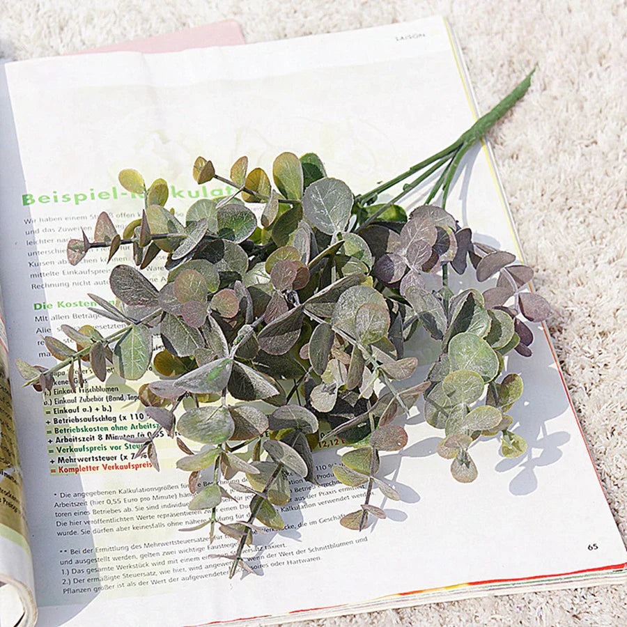 Green Eucalyptus Faux Branch