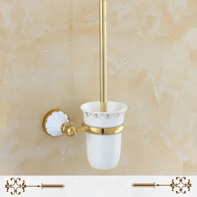 Gold White Bathroom Set