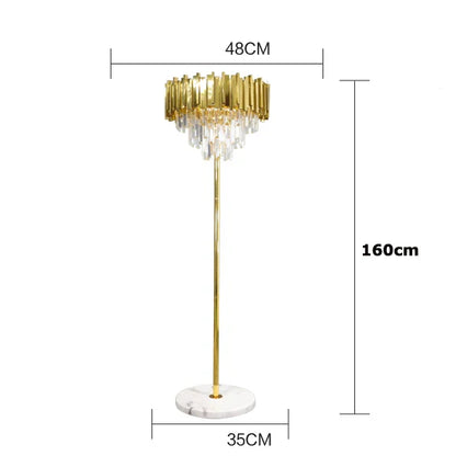 Decorbites™ Kristall-Marmor-LED-Stehlampen - Art Deco Gold Schwarz Edelstahl