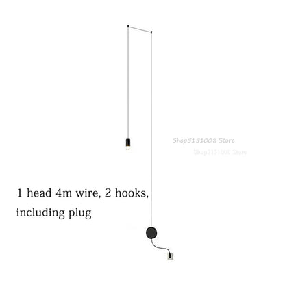 Black Rope Spider Pendant Light