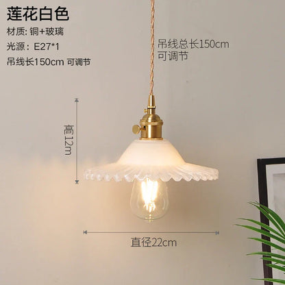 Decorbites™ Glas-Kupfer-Hängeleuchte: Moderne nordische Stil Pendelleuchte für Küche, Esszimmer und Wohnzimmer