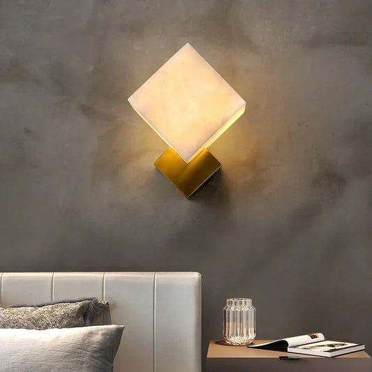 Decorbites™ Jade Wandlampen: Moderne LED-Quadrat-Marmor-Beleuchtungskörper für die Hausdekoration