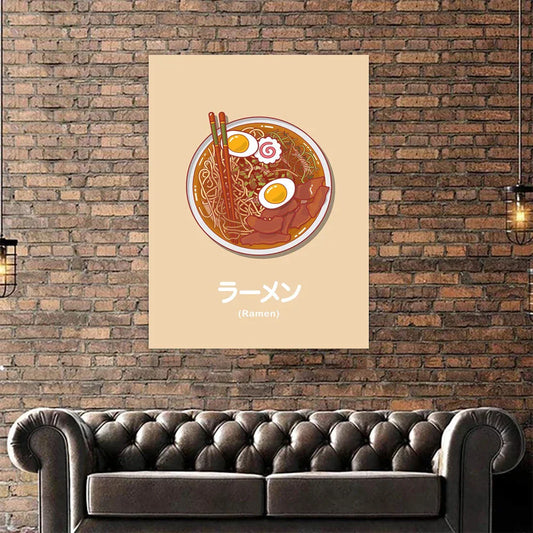 Decorbites™ Japanisches Narutomaki-Ramen-Wandkunst-Druck für moderne Heimdekoration