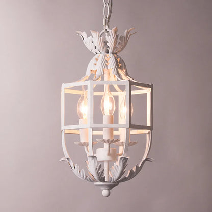 Decorbites™ Grau/Gold Metallkäfig-Kronleuchter: Russisch inspiriert, 3-Licht-Lüster für Kinderzimmer, Küche, Esszimmer